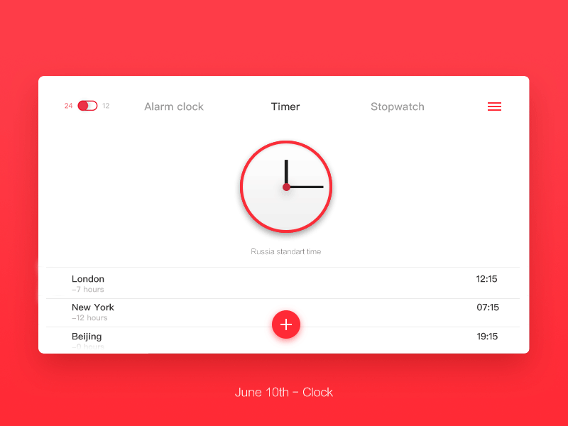 World time daily interaction page time ui world