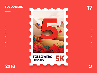 Followers 5K 5k followers red gif illustrator ui