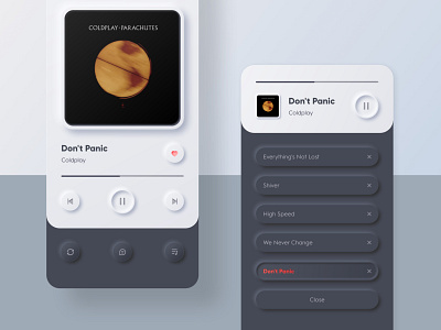 Music Player clean daily design dribbble page ui