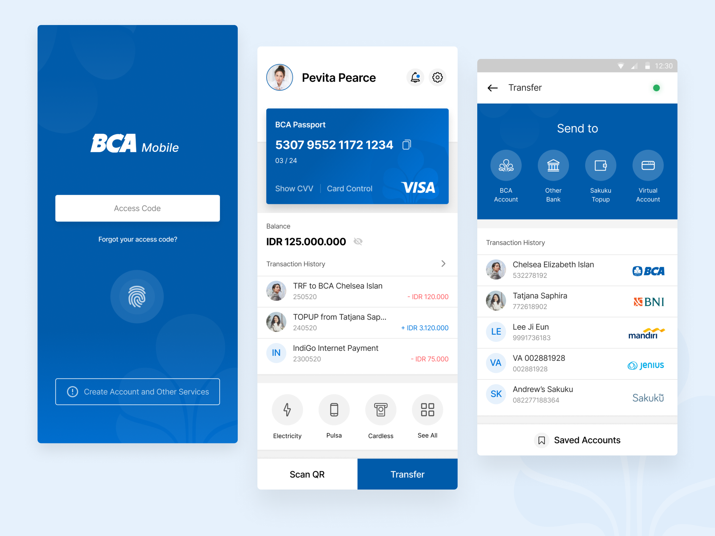 BCA Mobile Banking Redesign Concept By Bily Muhamad Fachri On Dribbble