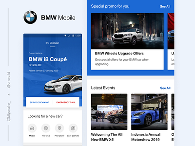 BMW Mobile Application Concept auto blue car design interface mobile ui uidesign uiux ux vehicle