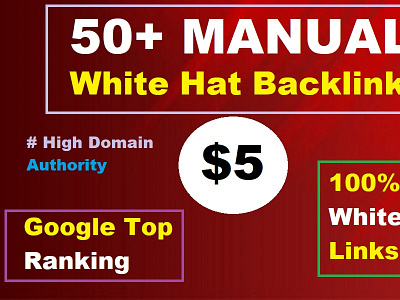 I will do 50 SEO white hat manual backlinks for google top ranki