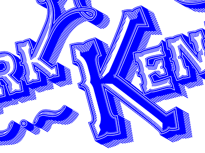 Mark Kennedy closeup lettering mark kennedy nameplate type