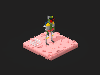 voxel Boba Fett boba cinema 4d fett illustration pixel star wars voxel