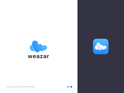 weazar App logotype app branding cloud identity logo ui weather