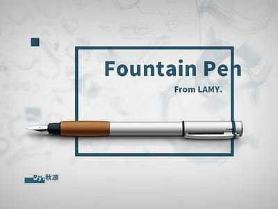 Fountain Pen design fashionable fountain pen realistic