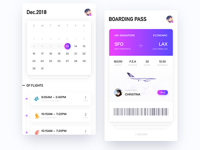Boarding pass air aircraft boarding boarding pass gradient purple 创作的 扁平 插图 特征 粉 蓝色 设计 运球