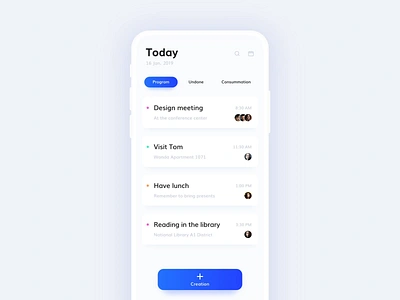 Schedule app blue card clean color date design gif interface mapa motion project schedule ui ui ux design ui 100 ui 100day ui deisgn video