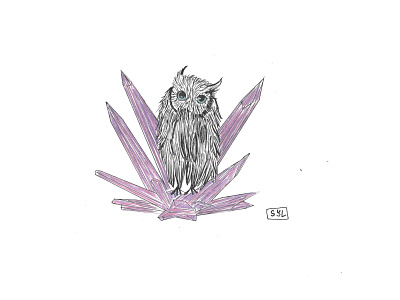 Owl and crystal