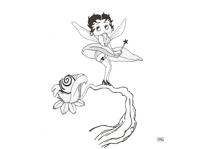 Fancy Betty Boop design illustration