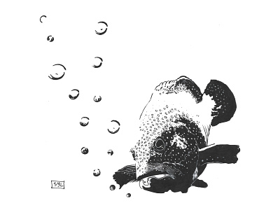Ugly fish design illustration