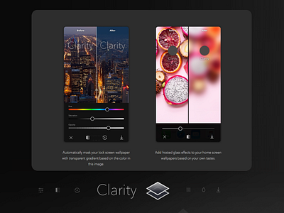 Clarity - Wallpaper Editing App: Mask & Blur app appstore blur clarity gradient home screen ios lock screen mask photo wallpaper wallpaper editor