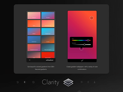 Clarity - Wallpaper Editing App: Create your Gradient