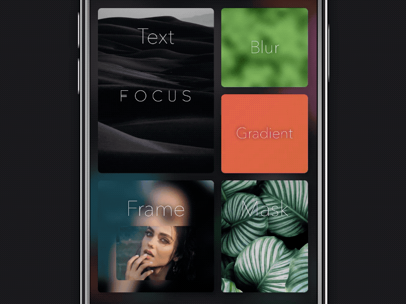 Breathing Menu Buttons for Clarity Wallpaper 4.0 animation app blur buttons clarity gradient gradient color ios wallpaper