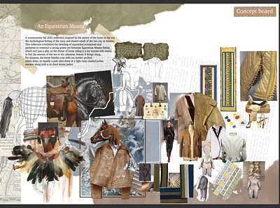 Concept board development adobe illustrator concept fashion horse