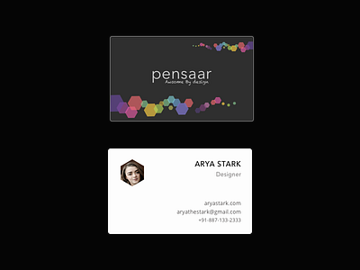 Visiting card black business card color design info visiting