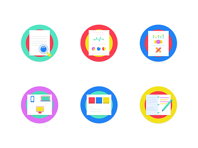 Icons colors flat icon icons minimal pencil search waves