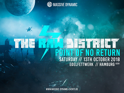 The RAW District - Point Of No Return artwork dynamic event hardstyle massive music poster rawstyle renebrunecom
