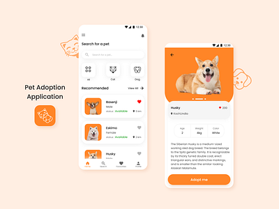 Pet Adoption App - User Interface Design