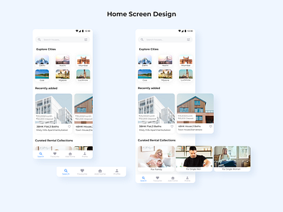 House Rental App - UI Design adobe xd product design rental app ui ui design user experience design user interface user interface design ux wireframe