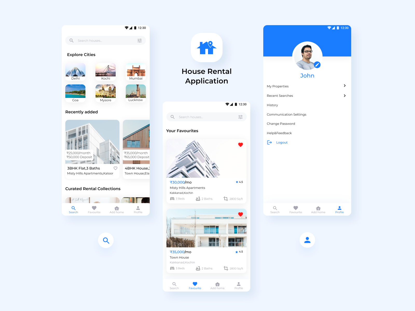 House Rental App UI Design by sonu baby on Dribbble