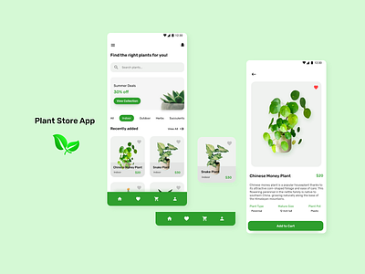 Plant Store App - User Interface Design
