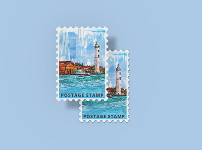 Postage Stamp Mockup business card card design graphic design mockup paper postage mocku psd