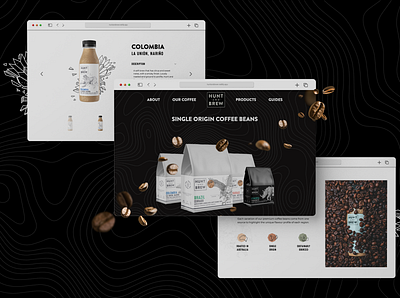 Hunt and Brew Website Redesign design illustration typography ui uiux ux website