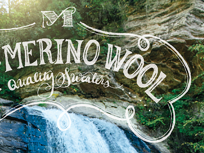 Merino Wool chalk hand drawn lettering type