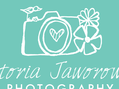 Victoria Jaworowski Photography Logo hand drawn logo photography