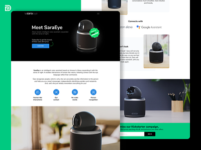 Meet SaraEye - Ai Assistant ai amazonalexa artificalintelligence design googleassistant kickstarter kickstartercampaign saraeye smartassistant startup ui uidesign webdesign