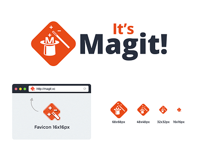 It's Magit! icons identity logo design magic open source