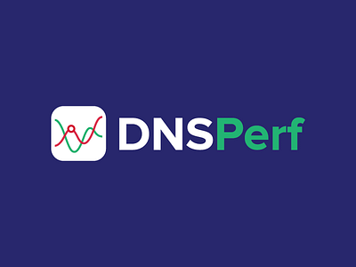 DNSPerf Logo branding charts dns identity logo logotype performance