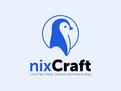 nixCraft Logo identity linux logotype nixcraft penguin