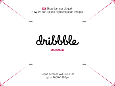 🆕 Dribbble Shots Just Got Bigger