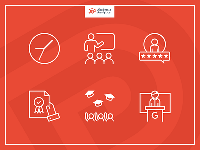 Icon set for training benefits section analytics benefits certificate clock icons icons set illustrator lined people rating students trainer training vector