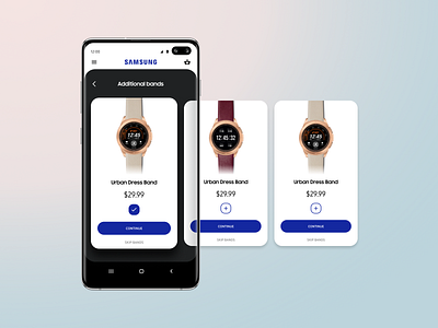 Samsung shop app design - Choose Bands