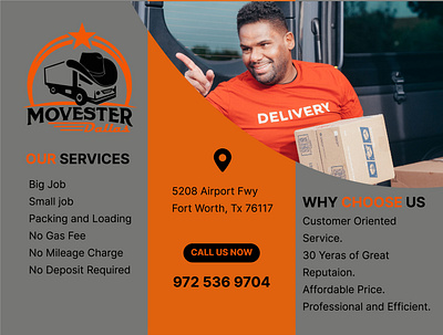 MOVING COMPANY FLYER THEMPLATE branding flyer logistics moving company print design transportation