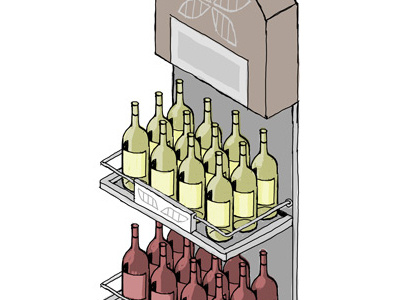 Wine display case