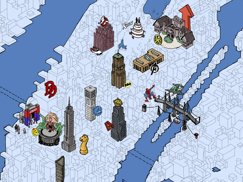 Time Out New York NYCC map by Nigel Sussman on Dribbble