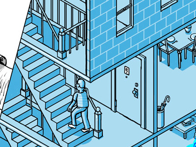 Future Of Health 2 archiecture building digital isometric stairs