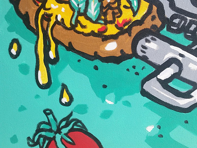 Pizza painting - detail 1
