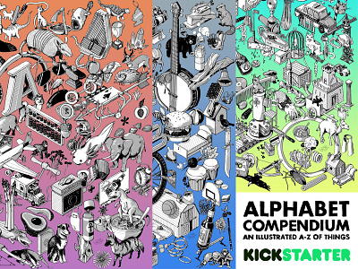 Alphabet Compendium - Kickstarter Launch! abc alphabet book crowdfunding drawing illustration kickstarter