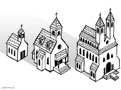 Churches illustration building church drawing isometric