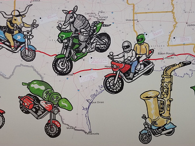 Motorcycles live mural - crop 3