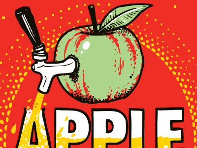 Apple Sauced Label apple cider drawing fruit label text