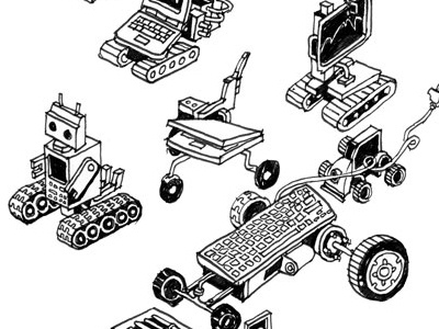 Computer robot cars!