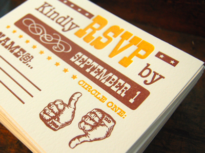 Letterpress RSVP Card