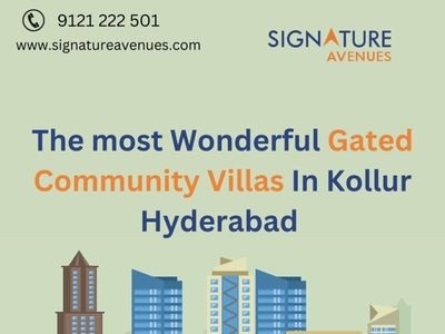 The Most Wonderful Gated Community Villas In Kollur Hyderabad By