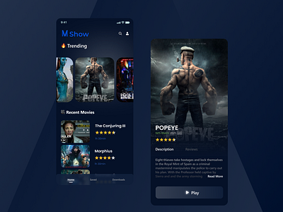 Movie App Design figma mobile app design mobile screens movie app design ui uiux uiux design user interface design